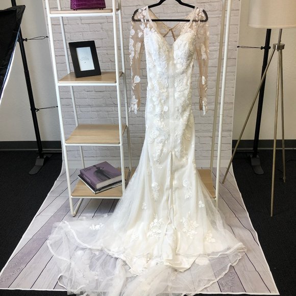 justin alexander long sleeve wedding dress